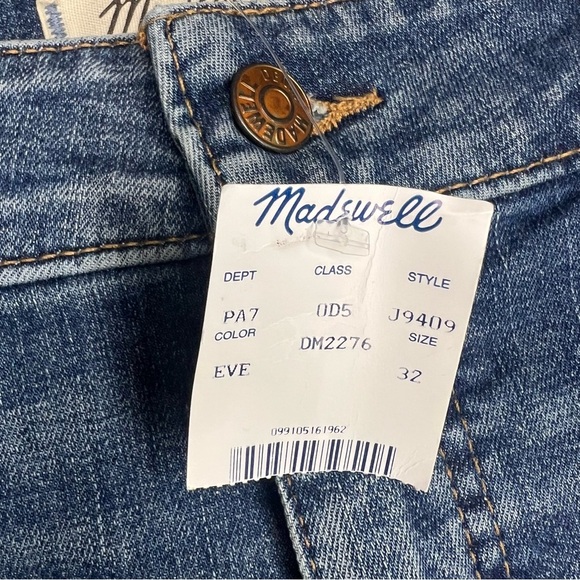 NWT Madewell Womens Curvy High Rise Skinny Jeans Distressed Sz 32 Denim Blue - Picture 9 of 16
